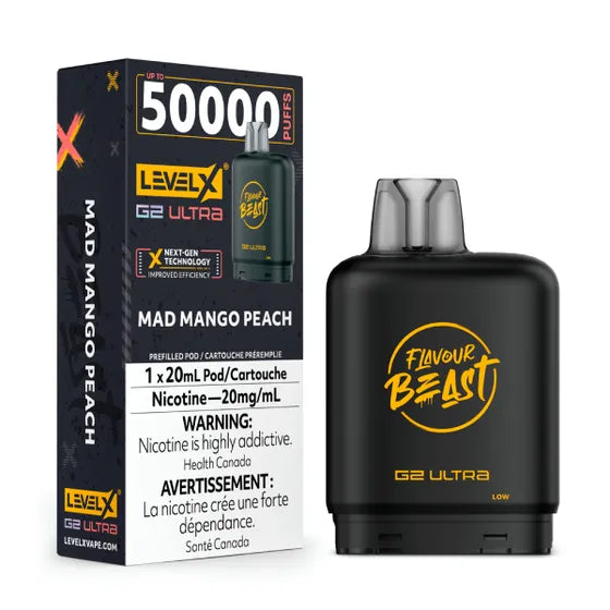 Level X Flavour Beast G2 Ultra - Mad Mango Peach - 20mg