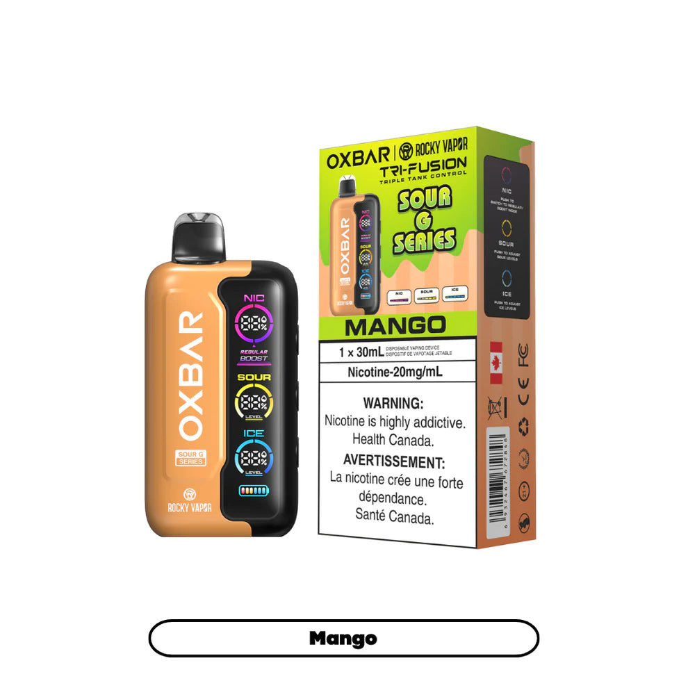 Rocky Vapor Oxbar Tri Fusion - Sour G Series - Mango - 20mg