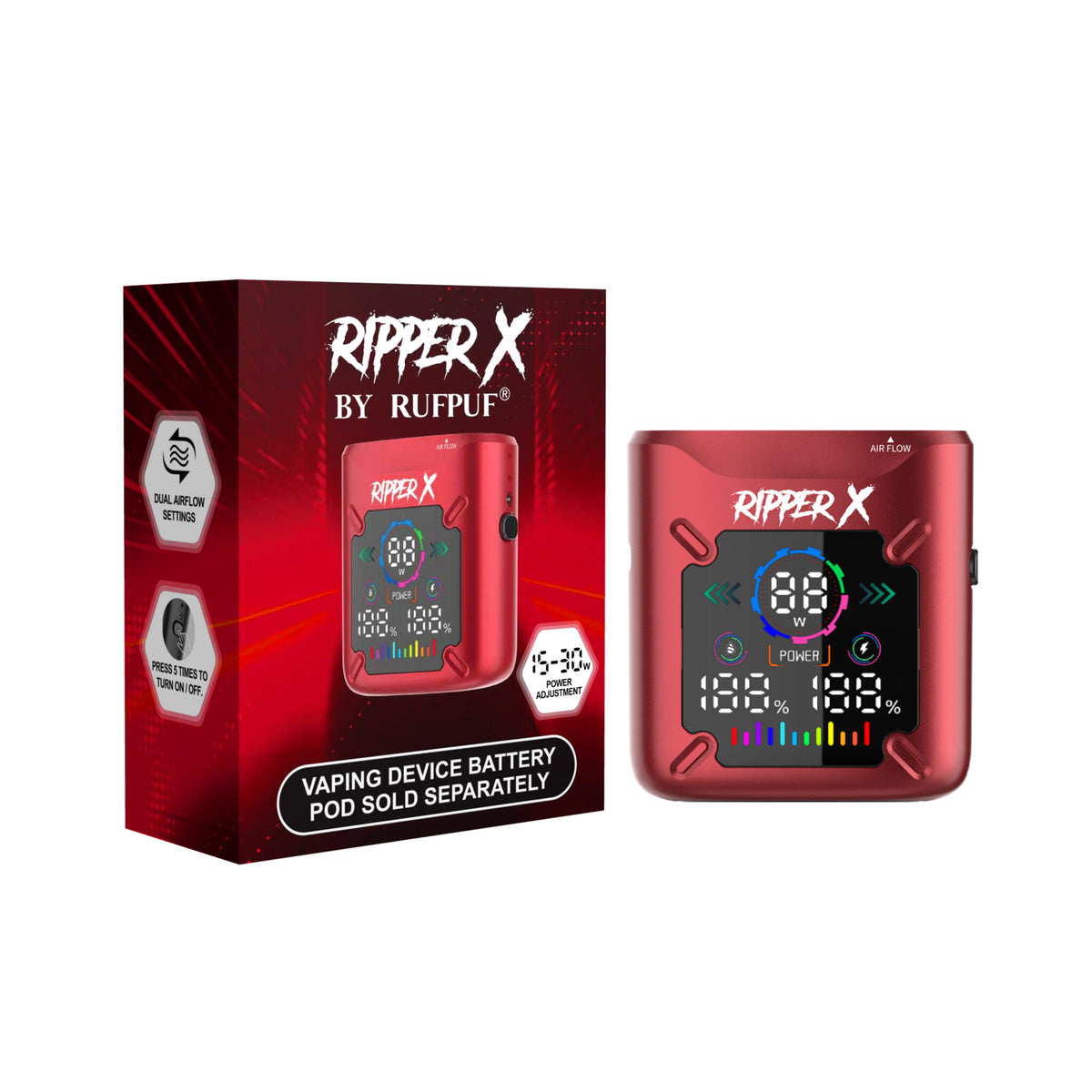 Ripper X 75K - METALLIC RED X ULTRA BATTERY