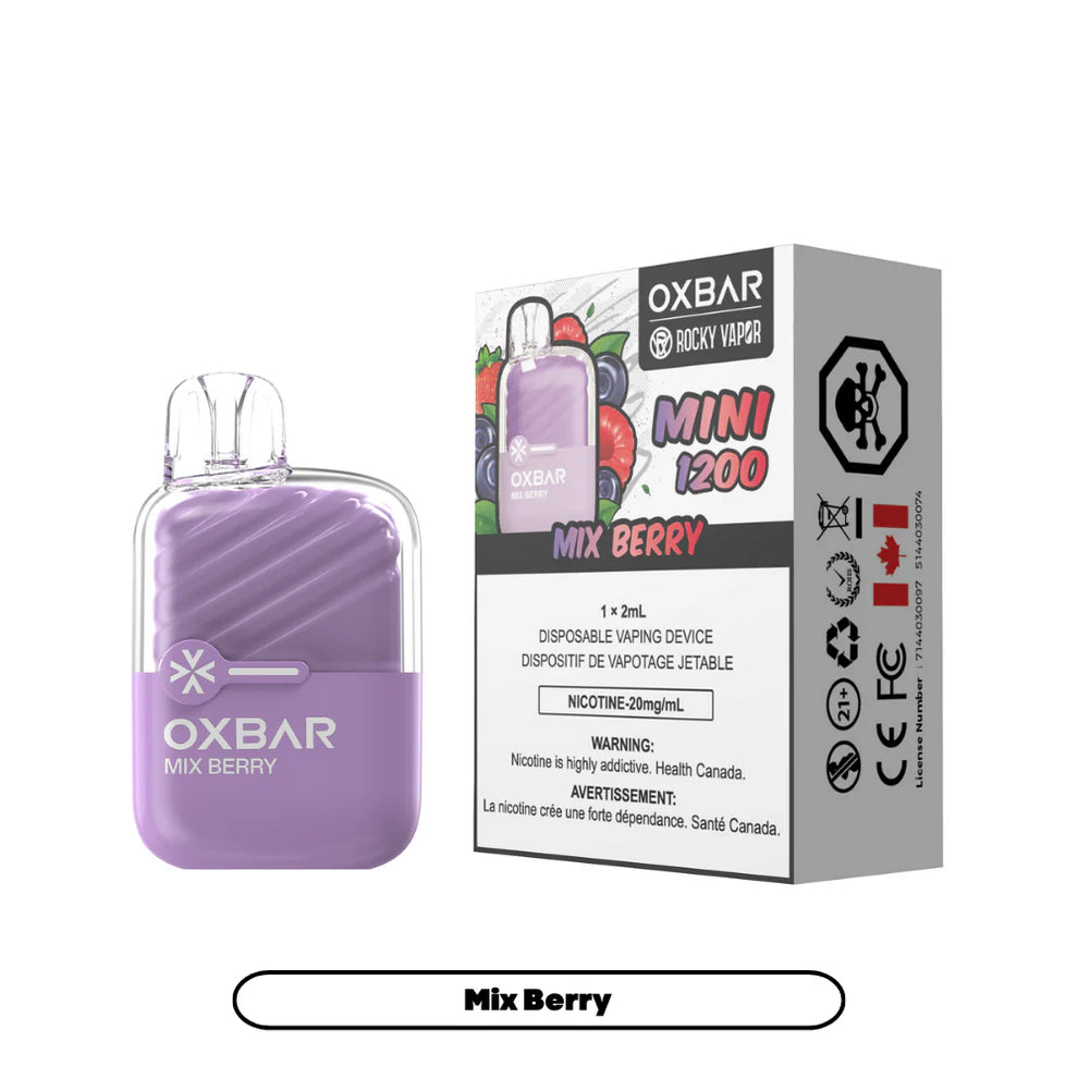 Rocky Vapor Oxbar Mini 1200 - Mix Berry - 20mg