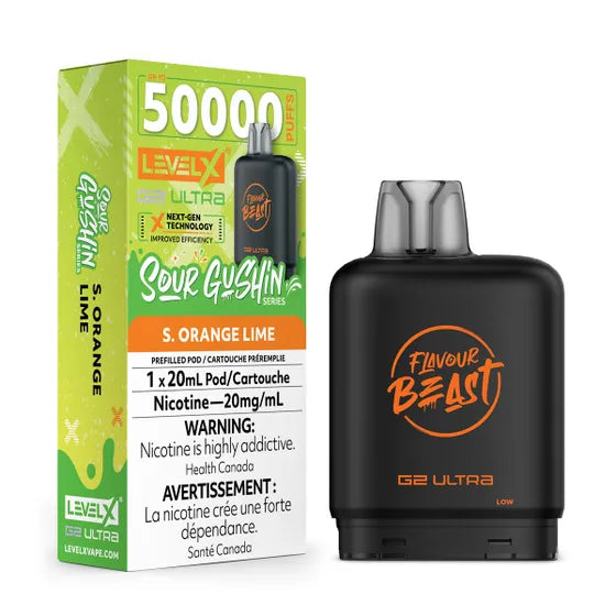 Level X Flavour Beast G2 Ultra - Sour Gushin S. Orange Lime - 20mg