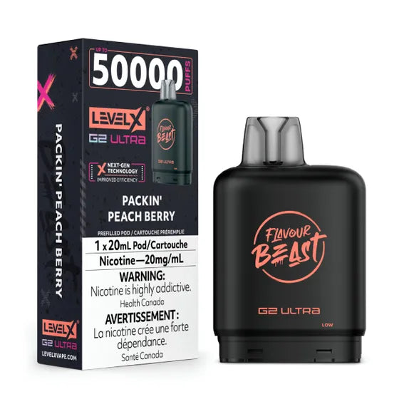 Level X Flavour Beast G2 Ultra - Packin' Peach Berry - 20mg