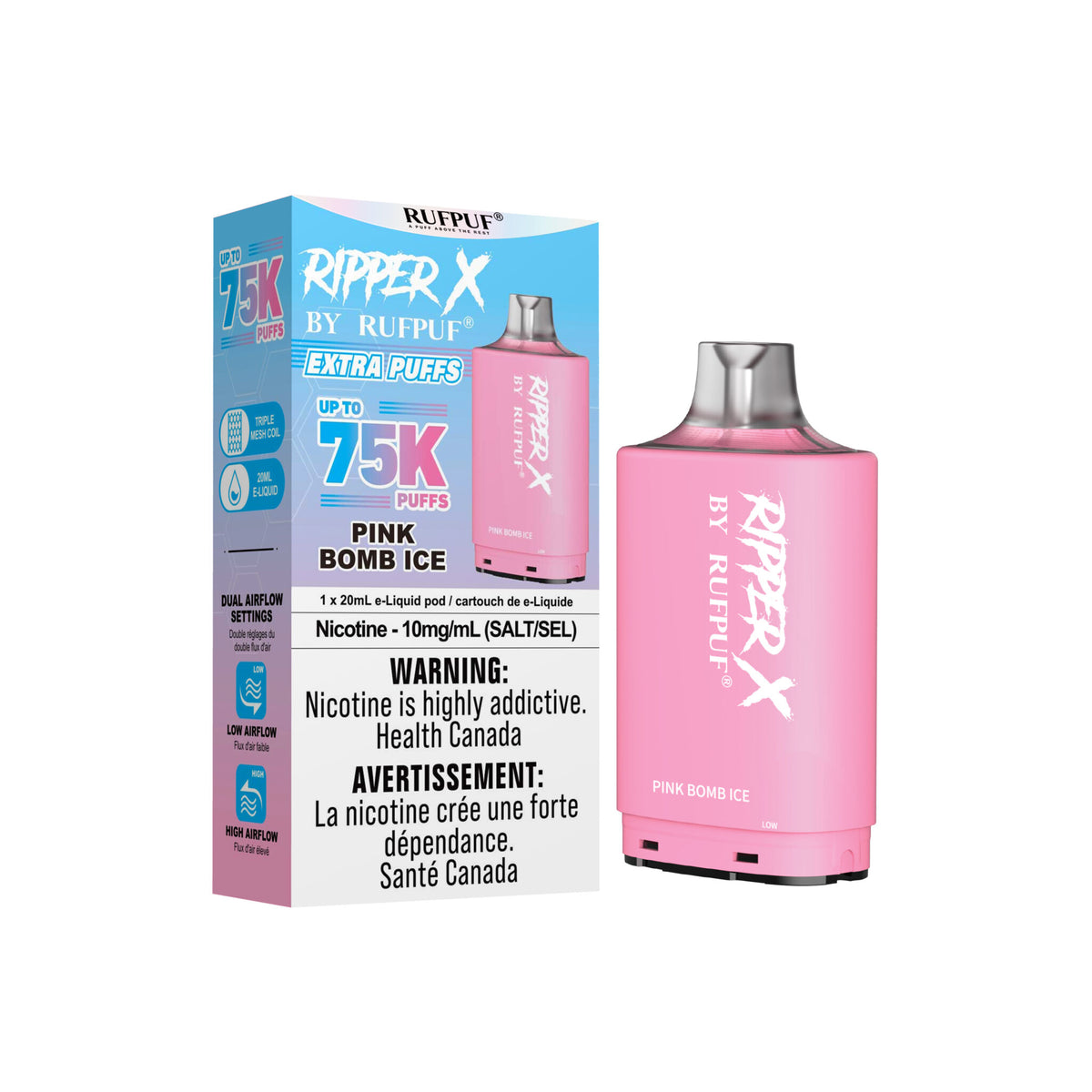 Ripper X 75K - Pink Bomb Ice - 20mg