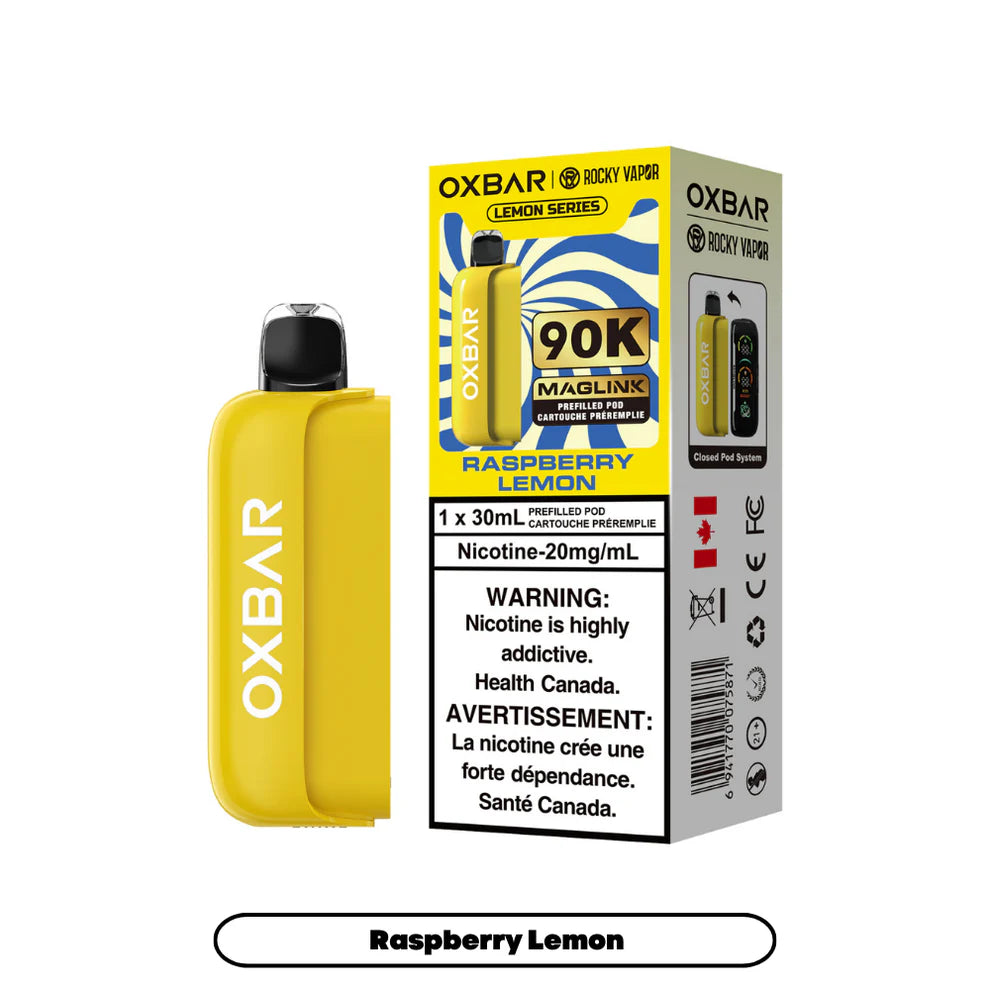 Rocky Vapor Oxbar Maglink Replacement Pod - Lemon Series - Raspberry Lemon - 20mg