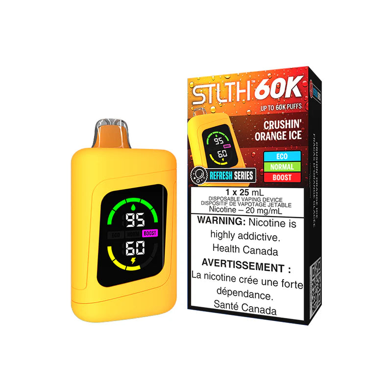 STLTH 60K Disposable - Refresh Series - Crushin' Orange Ice - 20mg