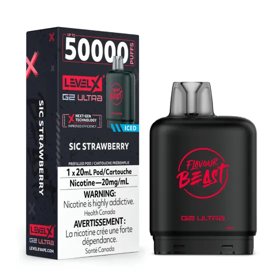 Level X Flavour Beast G2 Ultra - Sic Strawberry - 20mg