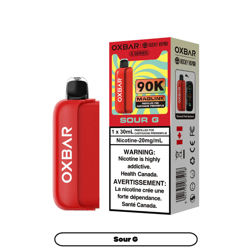 Rocky Vapor Oxbar Maglink Replacement Pod - G Series - Sour G - 20mg