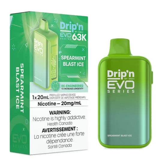 Drip'n by Envi EVO 63K Disposable - Spearmint Blast Ice - 20mg