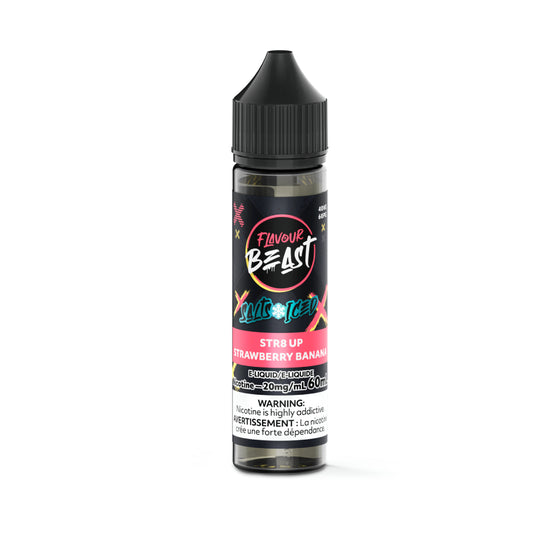 Flavour Beast E-Liquid 60ml - STR8 UP Strawberry Banana (ICED) - 20mg