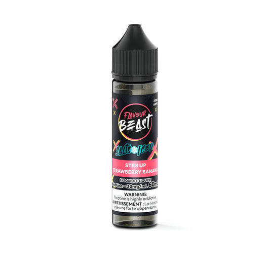 Flavour Beast E-Liquid 60ml - STR8 UP Strawberry Banana (ICED) - 20mg
