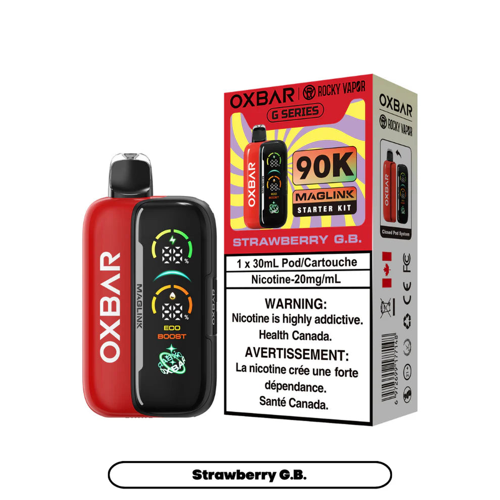 Rocky Vapor Oxbar Maglink - G Series - Strawberry G.B. - 20mg {Starter Kit}