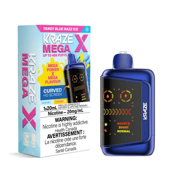 Kraze Mega X - Tangy Blue Razz Ice - 20mg