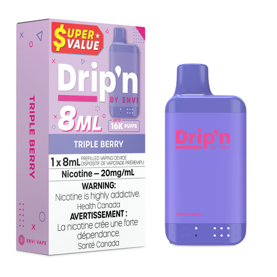 Drip'n by Envi 8mL Disposable - Triple Berry - 20mg