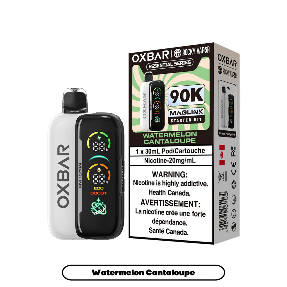 Rocky Vapor Oxbar Maglink - Essential Series - Watermelon Cantaloupe - 20mg {Starter Kit}