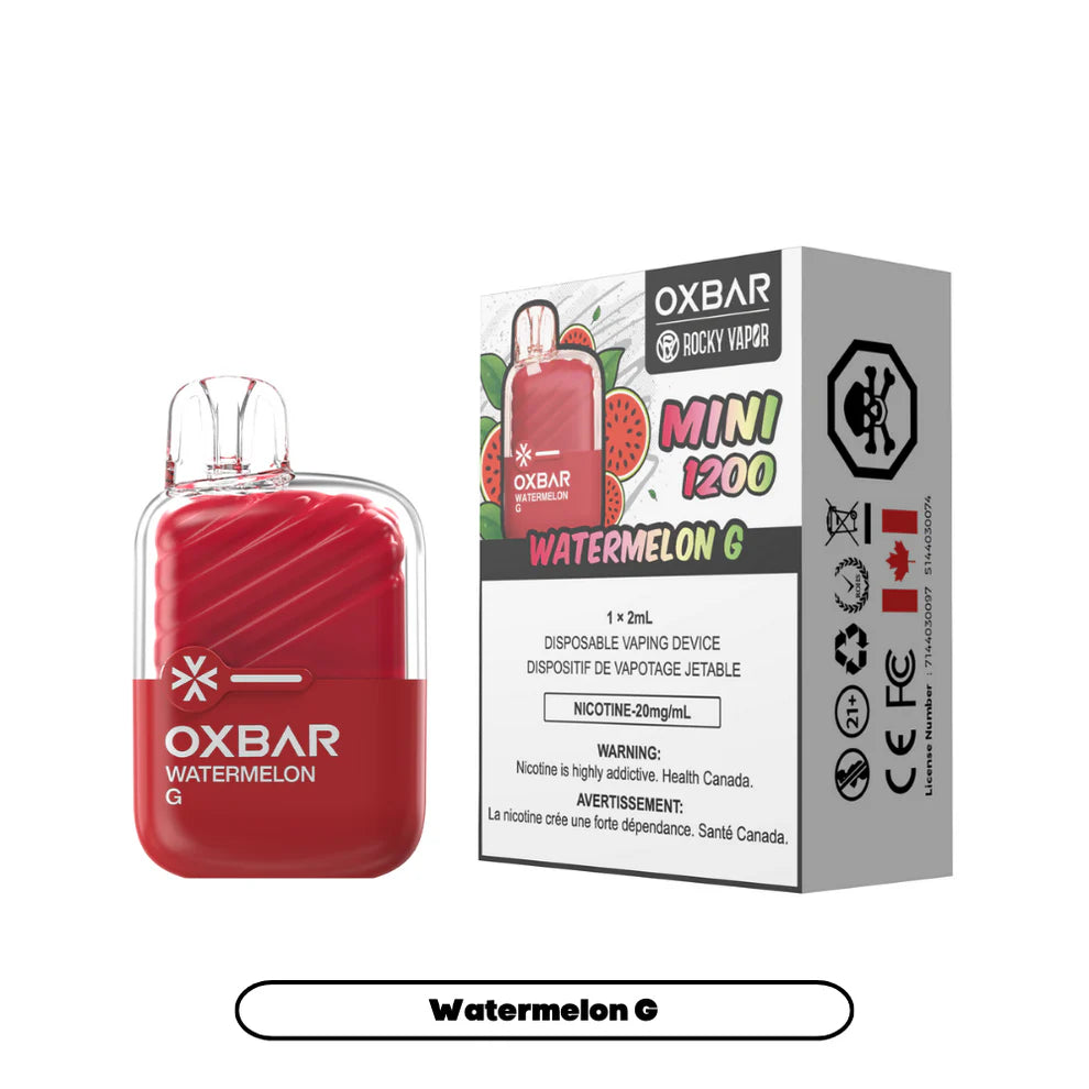 Rocky Vapor Oxbar Mini 1200 - Watermelon G - 20mg