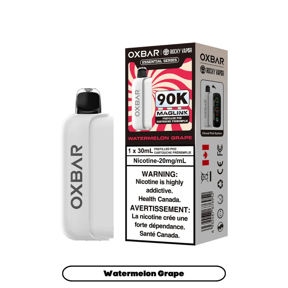 Rocky Vapor Oxbar Maglink Replacement Pod - Essential Series - Watermelon Grape - 20mg