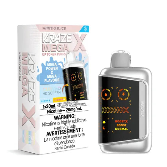 Kraze Mega X - White G.B. Ice - 20mg