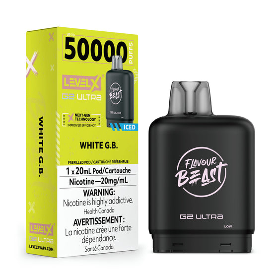 Level X Flavour Beast G2 Ultra - White G.B. Iced - 20mg